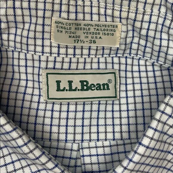 Vintage LL Bean mens long sleeve shirt size 17 1/2-36 - Picture 4 of 4